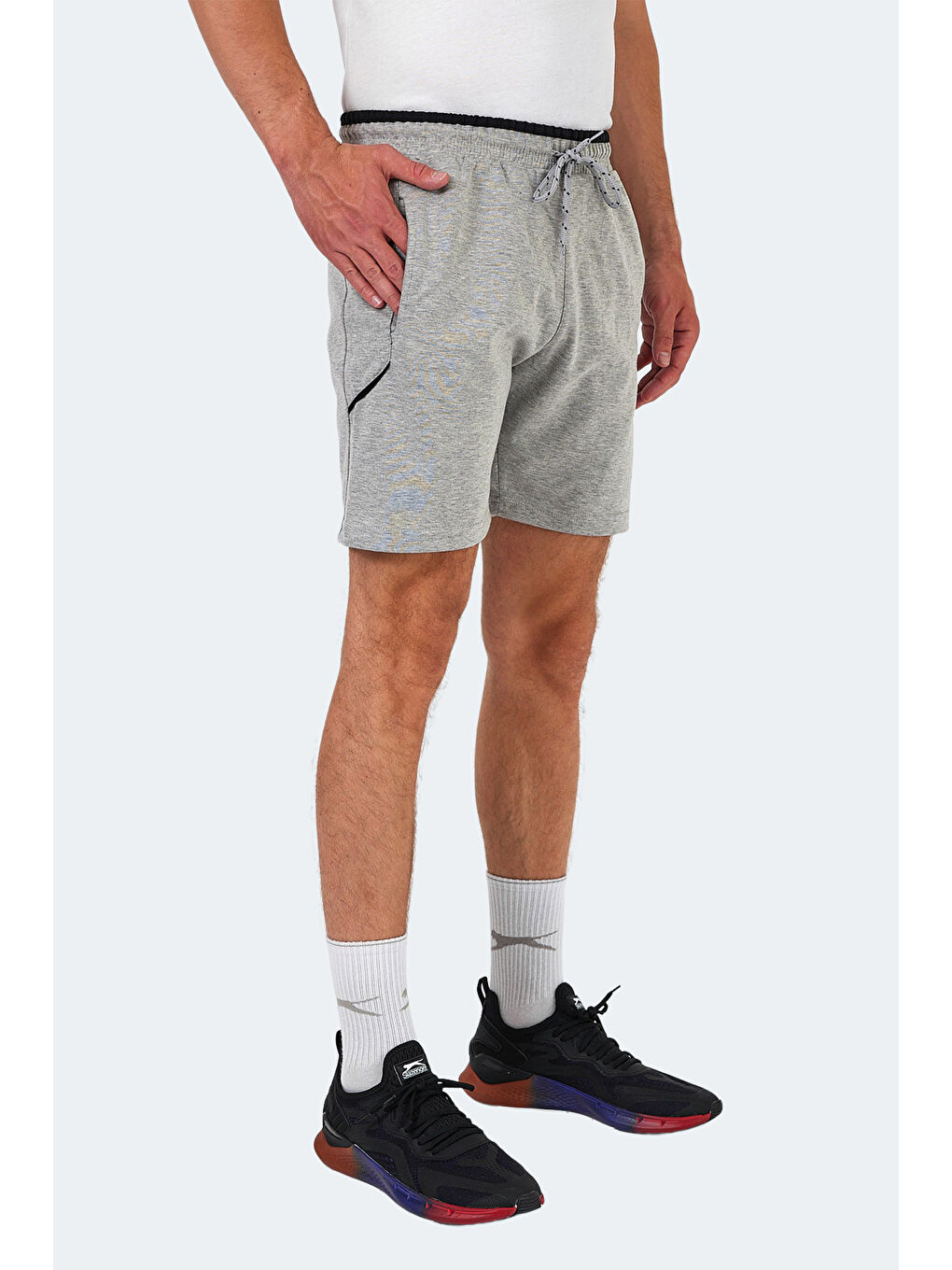 NAGORE 2 li Set Erkek Cepli Gri - Koyu Gri Şort-3