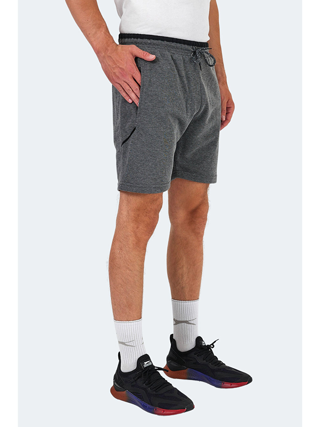 NAGORE 2 li Set Erkek Cepli Gri - Koyu Gri Şort-4