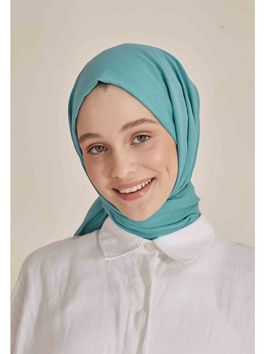İnce Pamuk Vual Şal Turkuaz-1