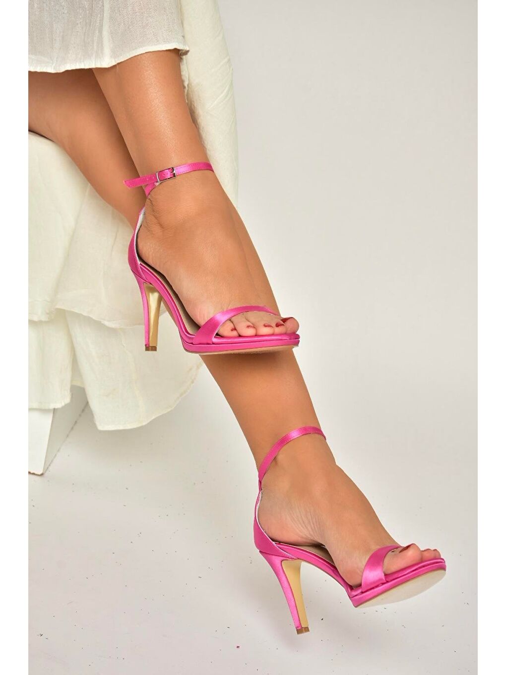 Fuşya Kadın Topuklu Ayakkabı Y569716904-2