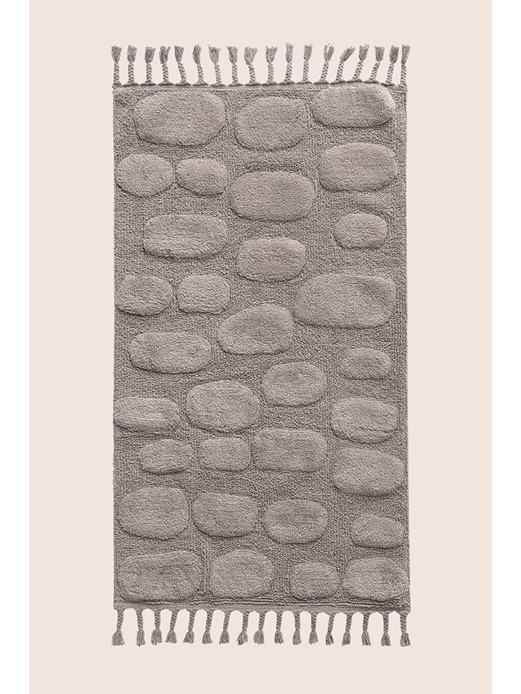Wall Tekli Banyo Paspası %100 Pamuk 70x150 cm Gri-2