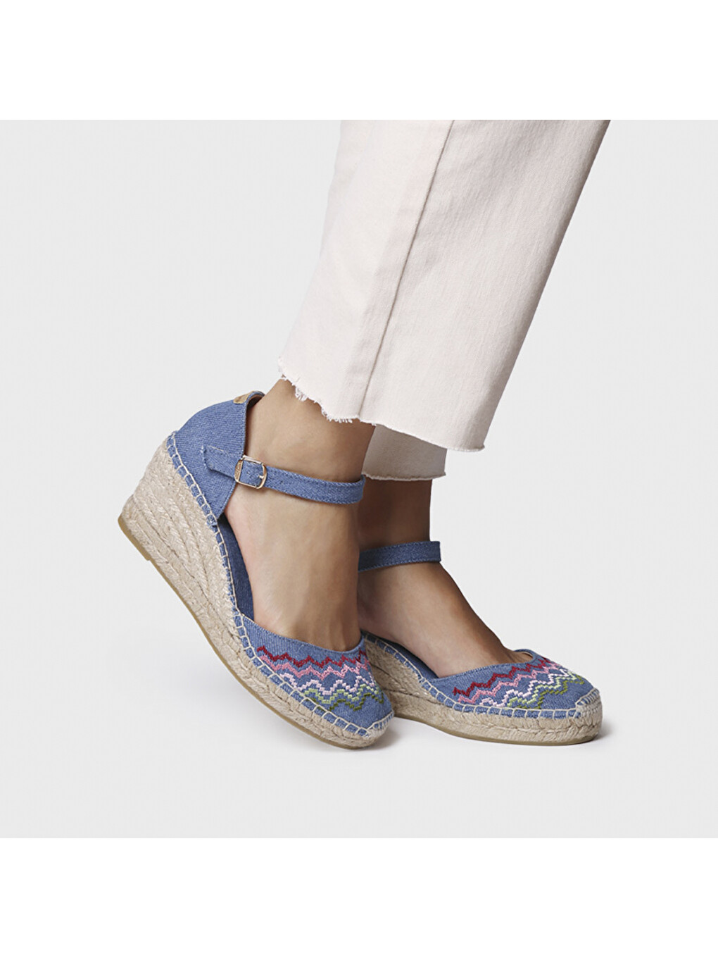 Lacivert Kadın Sandalet Jessie Denim-3