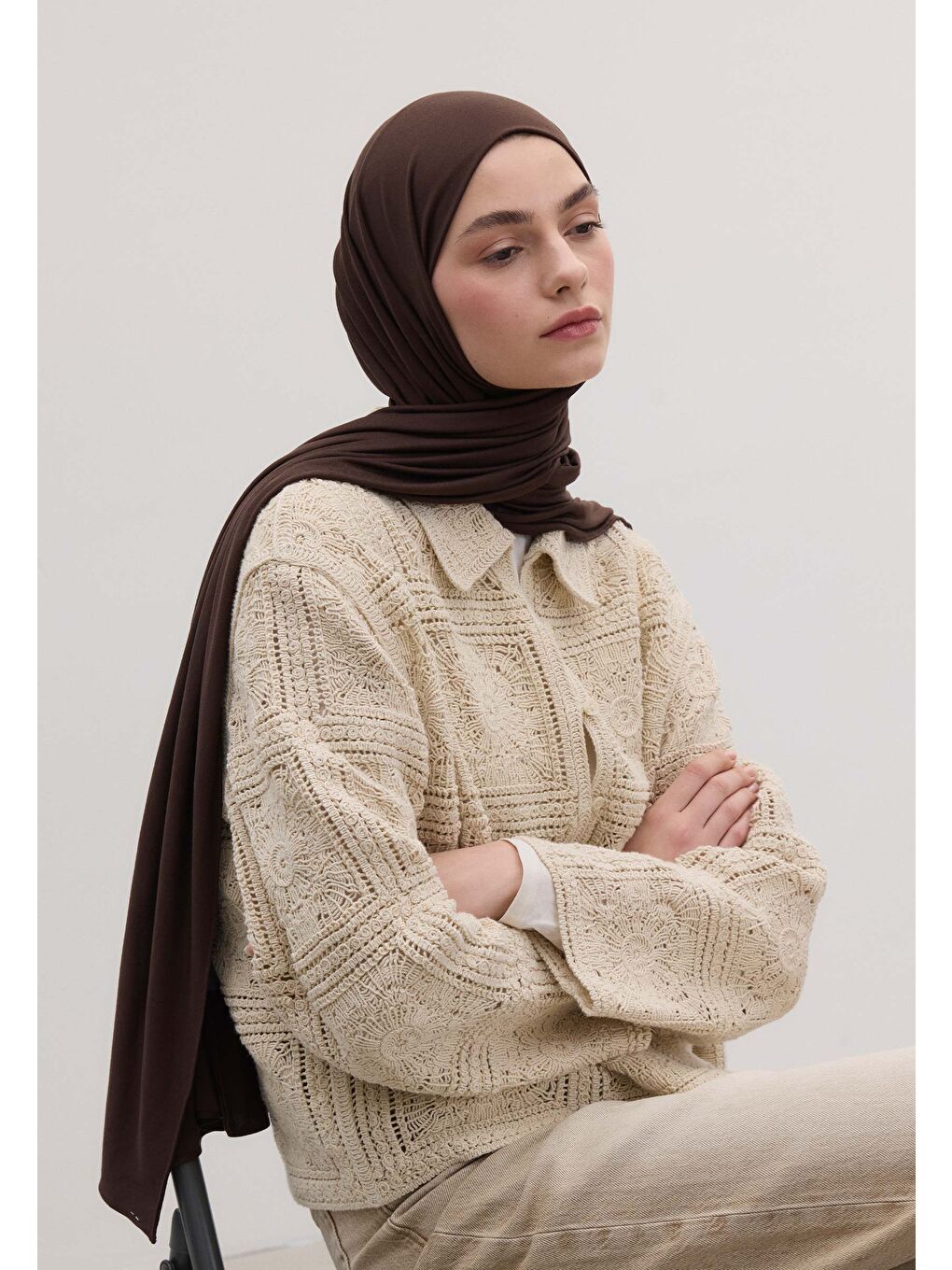 Kahverengi Bambu Penye Şal Acı Kahve-1