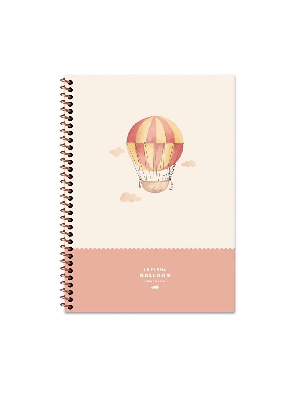 Keskin Color Çizgili Spiralli Sert Kapak Defter La Plume Balloon Turuncu 20x28