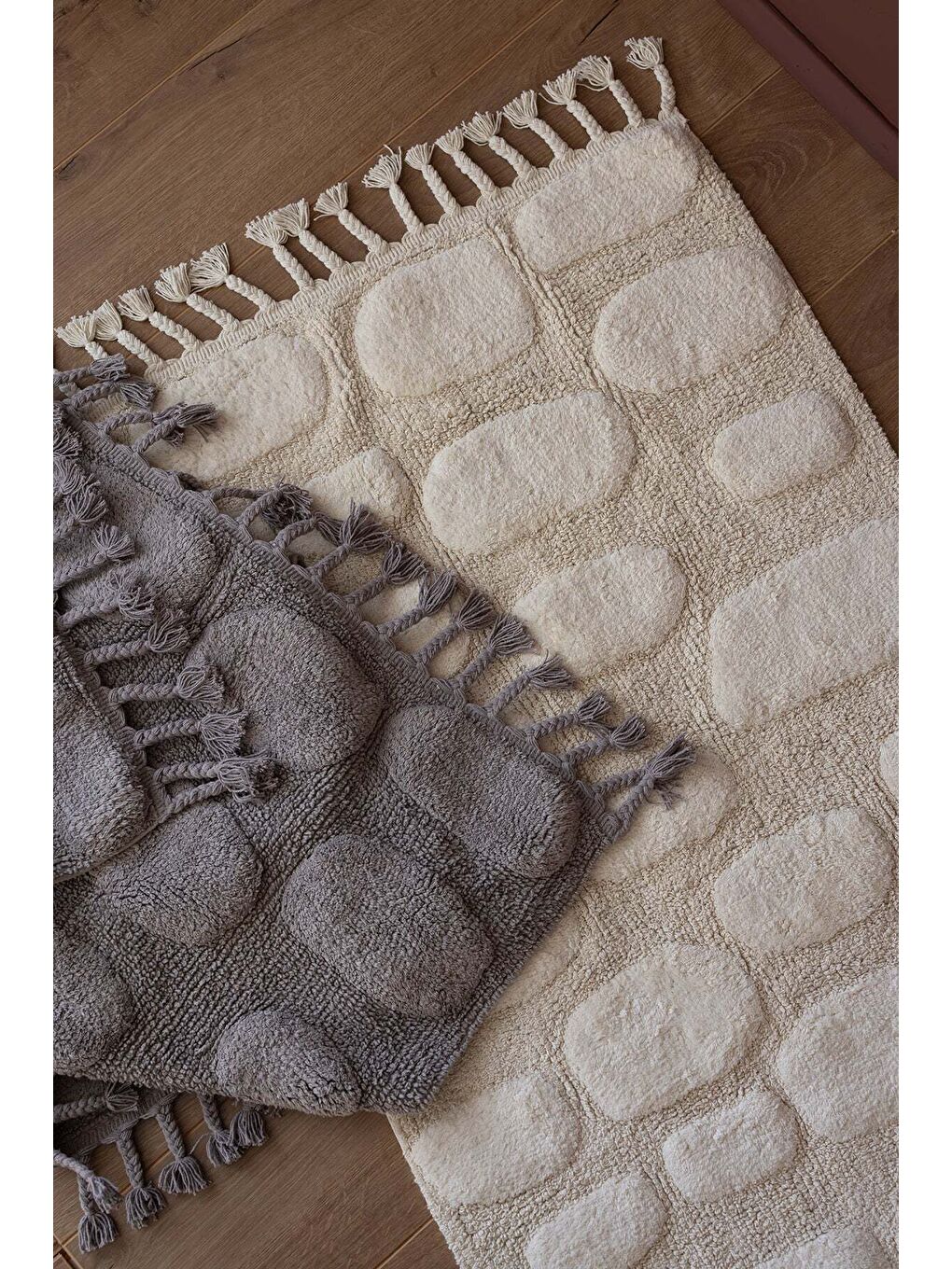 Wall Tekli Banyo Paspası %100 Pamuk 60x100 cm Ekru-1