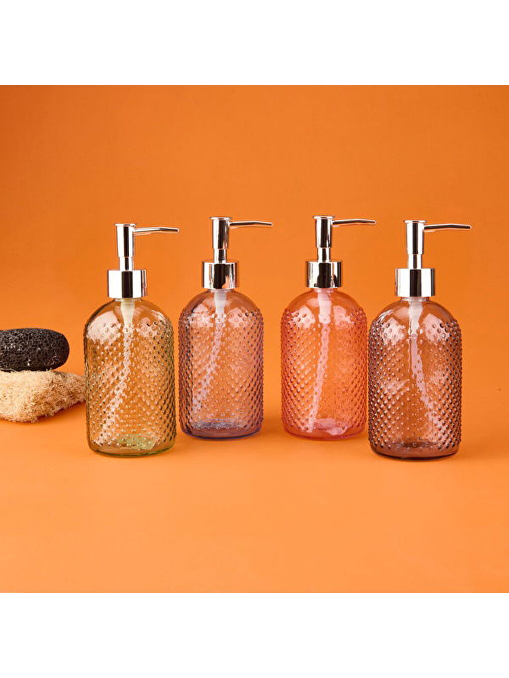 Karışık MNB03673 Cam Sıvı Sabunluk - Asorti - 20 cm-2