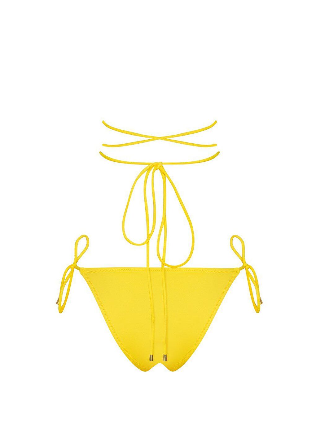 SAILOR moda Sarı Brezilya Üçgen İpli Bikini Takım - 1