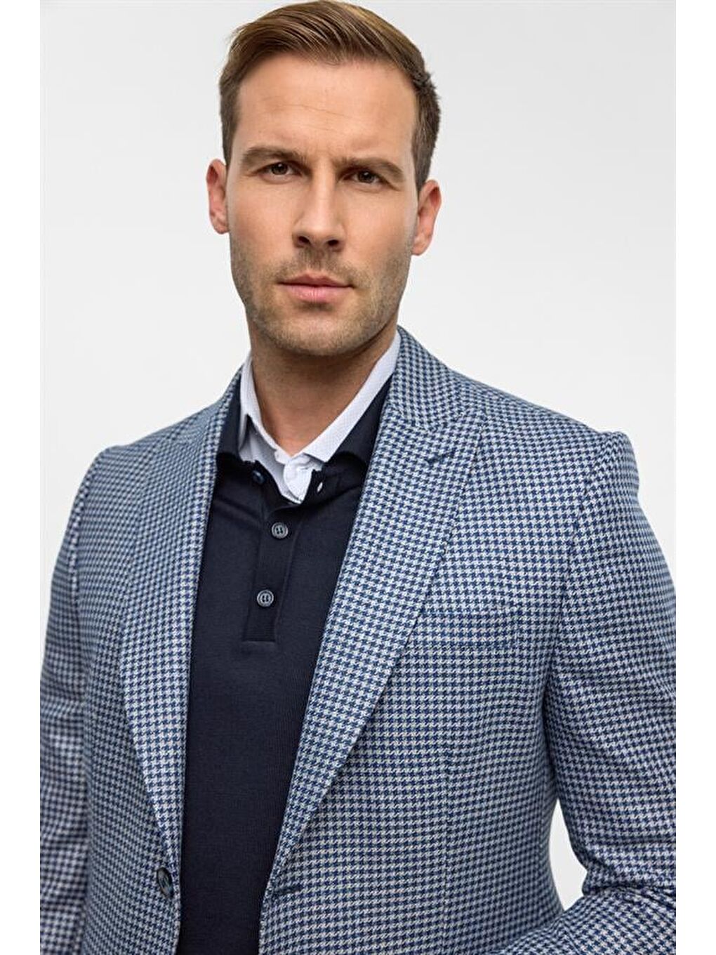 Parlament Mavi Slim Sivri Yaka 6 Drop Ceket-4