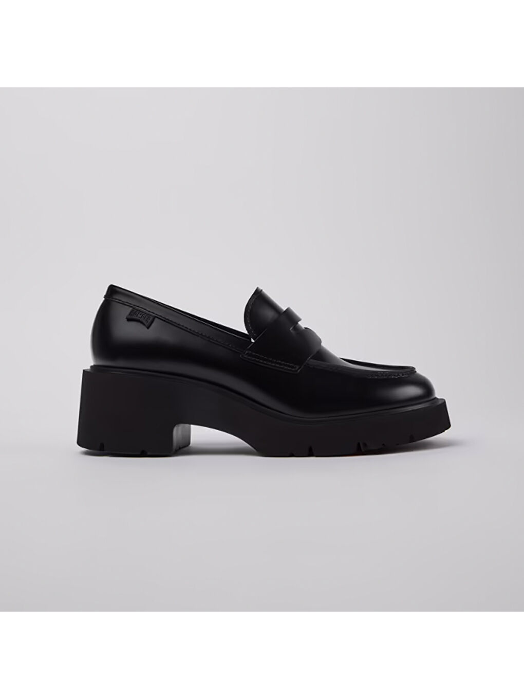 Kadın Siyah Kalın Topuklu Loafer Ayakkabı  K201425-002 Milah Black