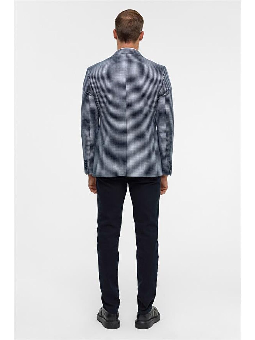 Parlament Mavi Slim Sivri Yaka 6 Drop Ceket-11