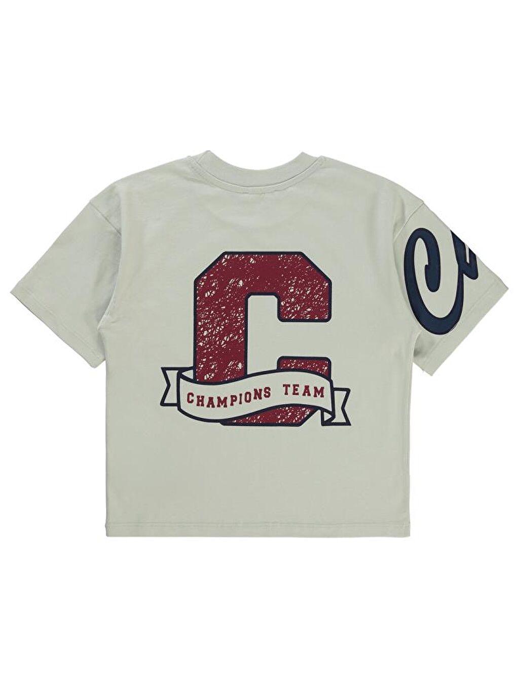 Boys Champıons Baskılı 10-13 Yaş Tişört - Bordo13-14 Yaş-1