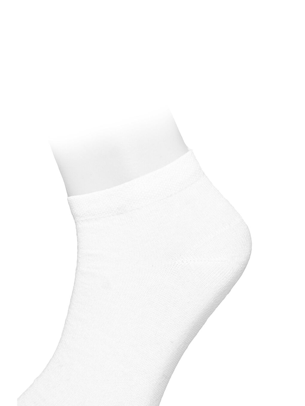 Beyaz 6'lı Erkek Karışık Renk Pamuklu Kaliteli Patik Çorap-1