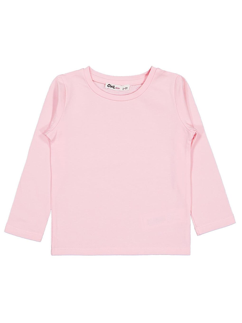 Girls Basic 2-5 Yaş Sweatshirt - Pembe