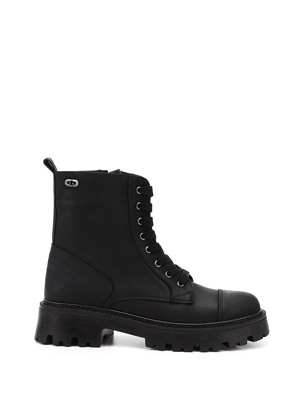 Mor Kadın ZÜMRÜT-SİYAH Fermuarlı Kalın Topuklu Postal Bot