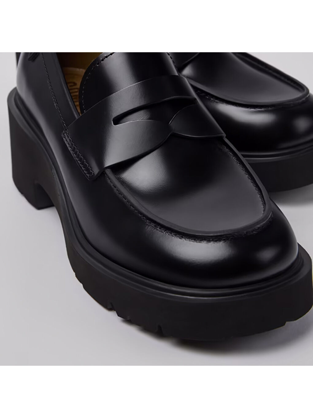 Kadın Siyah Kalın Topuklu Loafer Ayakkabı  K201425-002 Milah Black-1