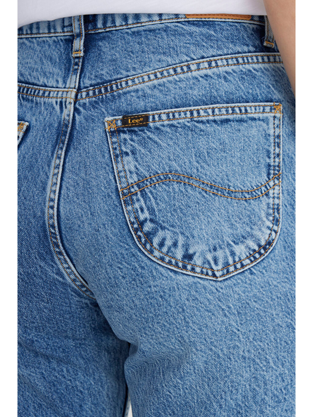 Regular Fit Normal Kesim Yüksek Bel Düz Paça %100 Pamuk Carol Mavi Jean Jean Pantolon-3