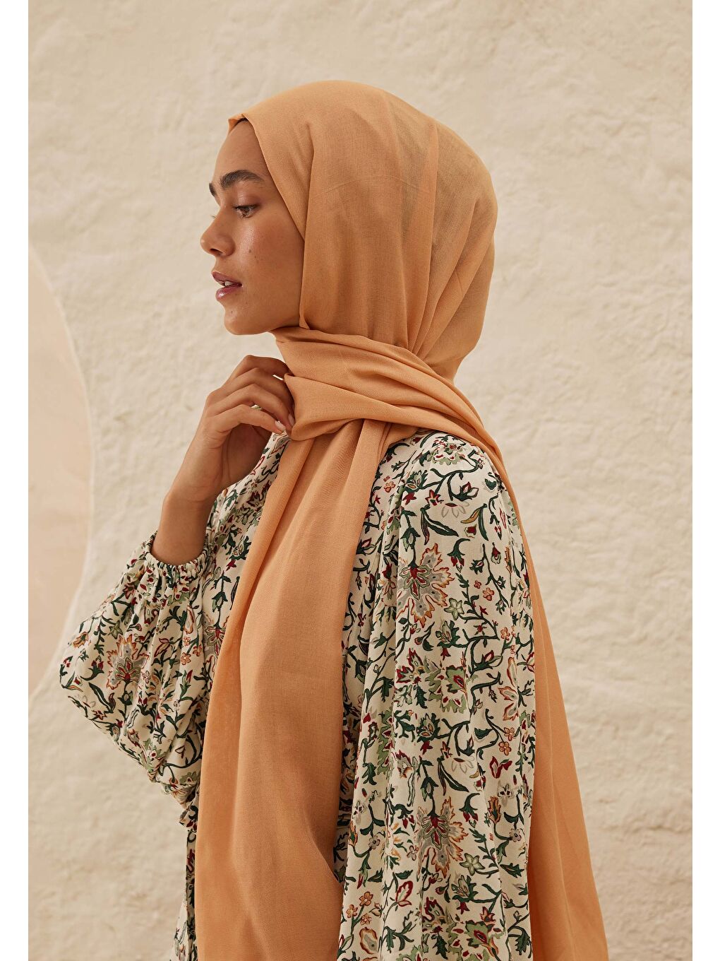 Turuncu Rami Viskon Şal Yavruağzı-2