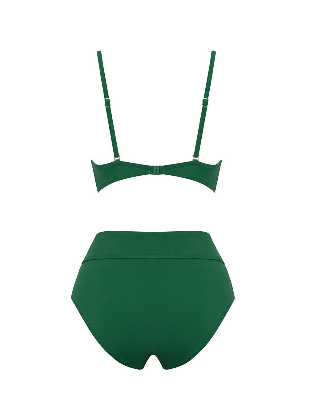 SAILOR moda Yeşil Üçgen Drapeli Bikini Takım - 1