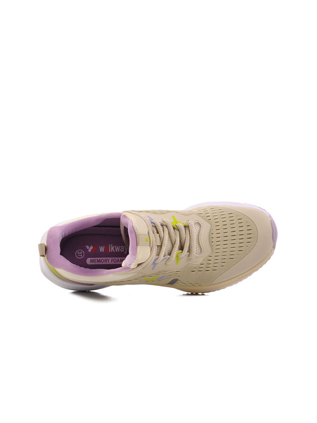 Walkway Bej Memory Foam Hafif Hava Alabilen Unisex Spor Ayakkabı Mada G - 3