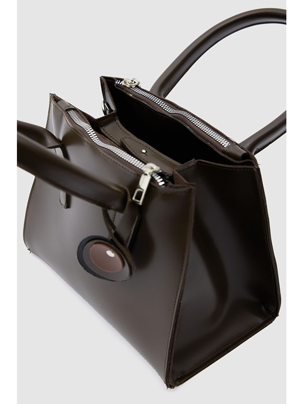 Kahverengi Pina Çok Gözlü El Ve Çapraz Çanta Kahve-6