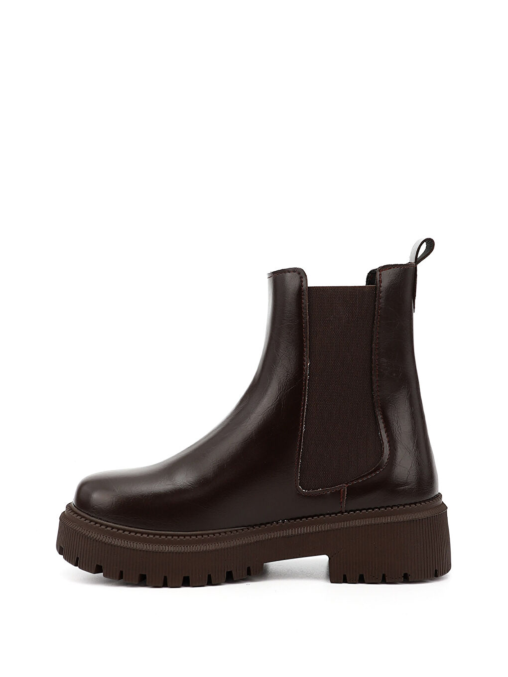 Kahverengi Kadın ÇİKOLATA KAHVE Kalın Topuklu Chelsea Bot-2