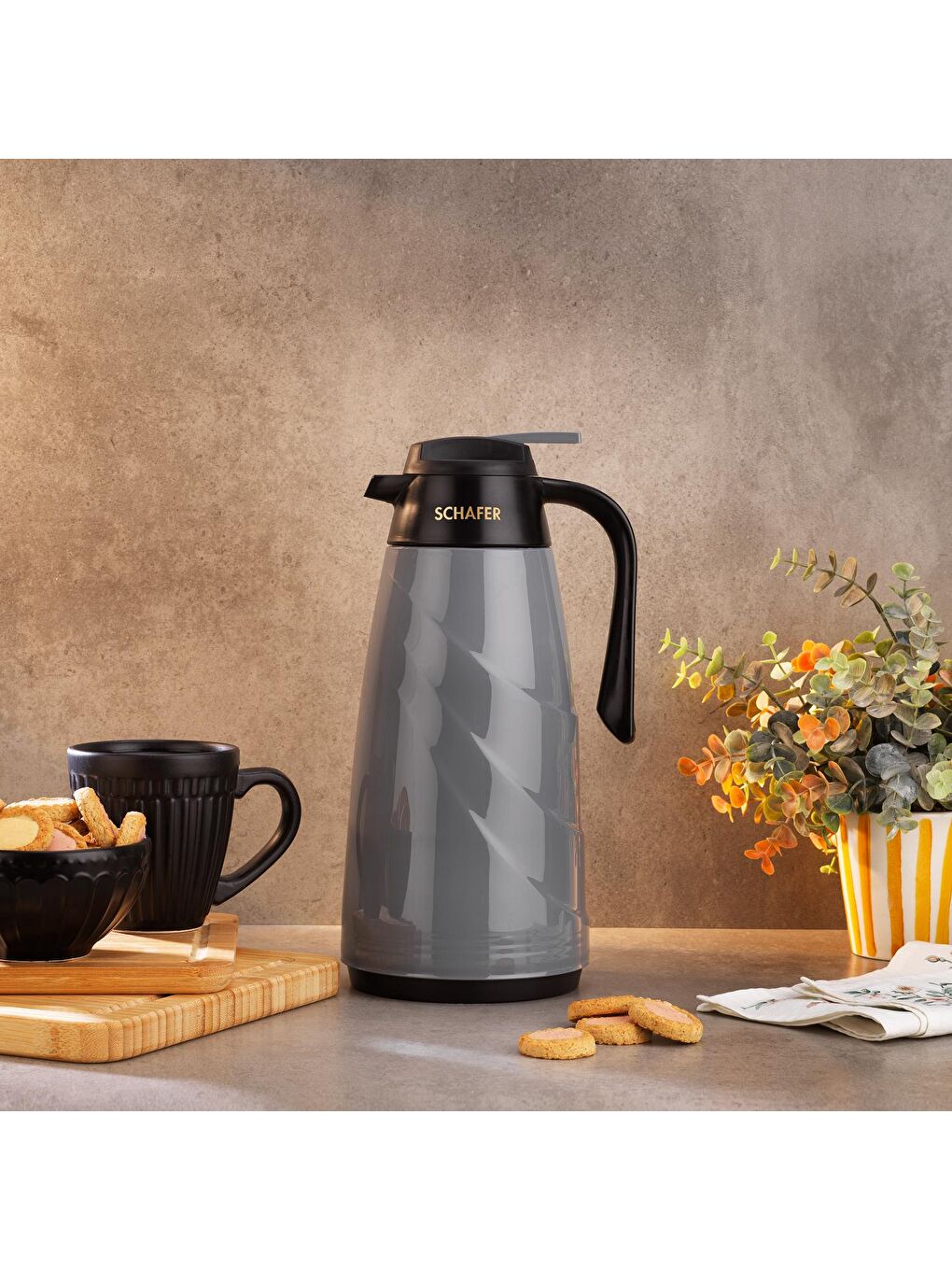 Kitchenhouse Mimoza 1,5 L Cam Termos-Gri-1