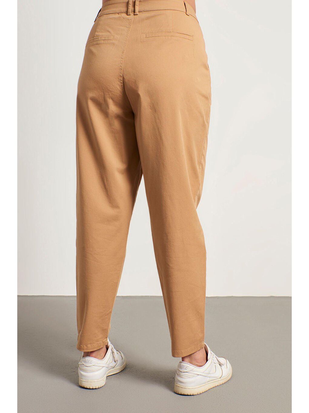 Mylinemoda Bej Pileli Slouchy Pantolon - 4