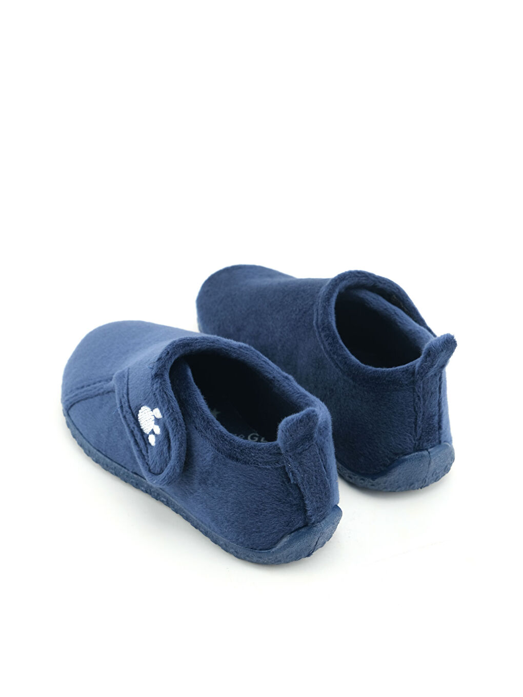 Lacivert Kışlık Erkek Çocuk Rahat Taban Cırt Cırtlı Ayarlanabilir Ev Okul Kreş Panduf Ayakkabı-3