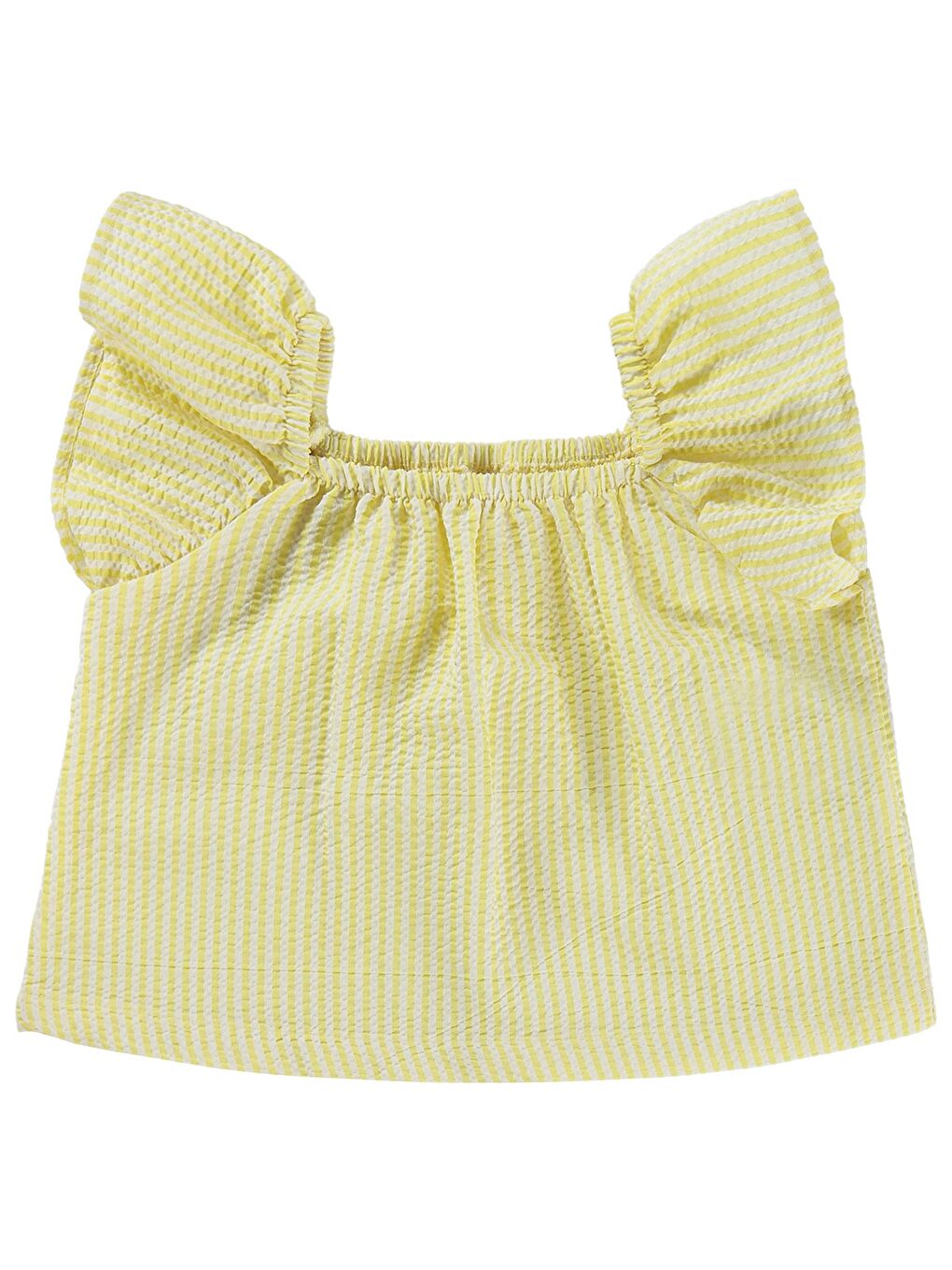 Baby Çizgi Empirmeli Fırfır 6-18 Ay Takım - Sarı-1