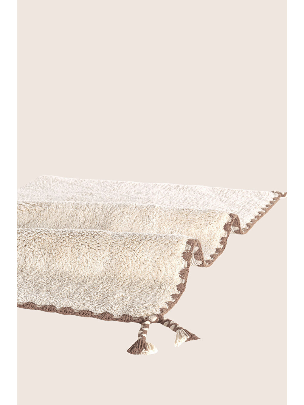 Vina Tekli Banyo Paspası Bambu 50x80 cm Açık Bej-1