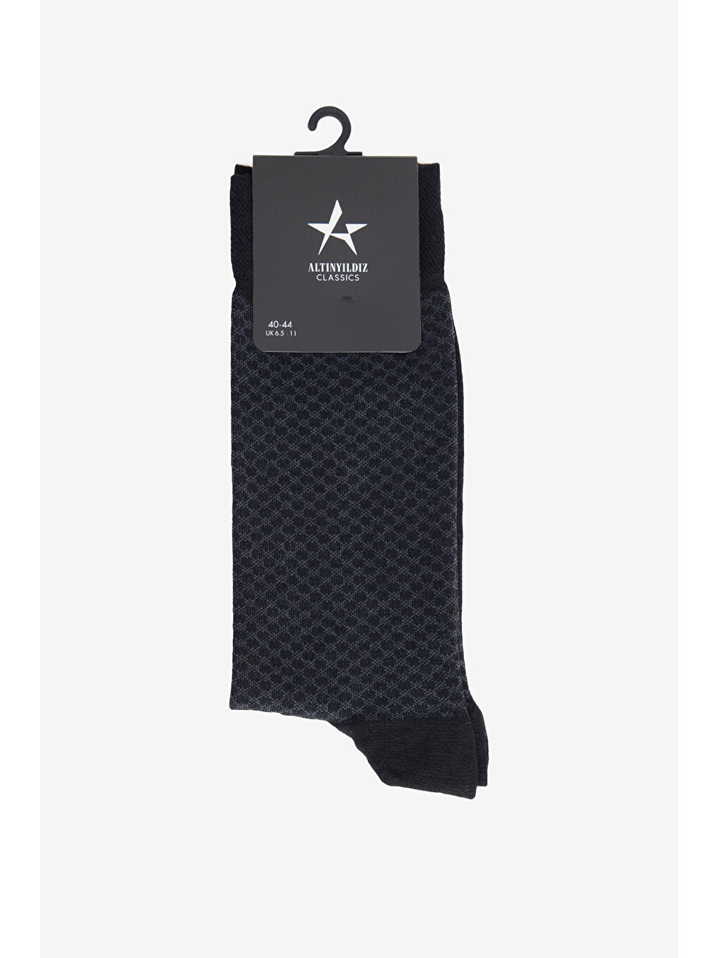 Erkek Siyah Desenli Tekli Çorap