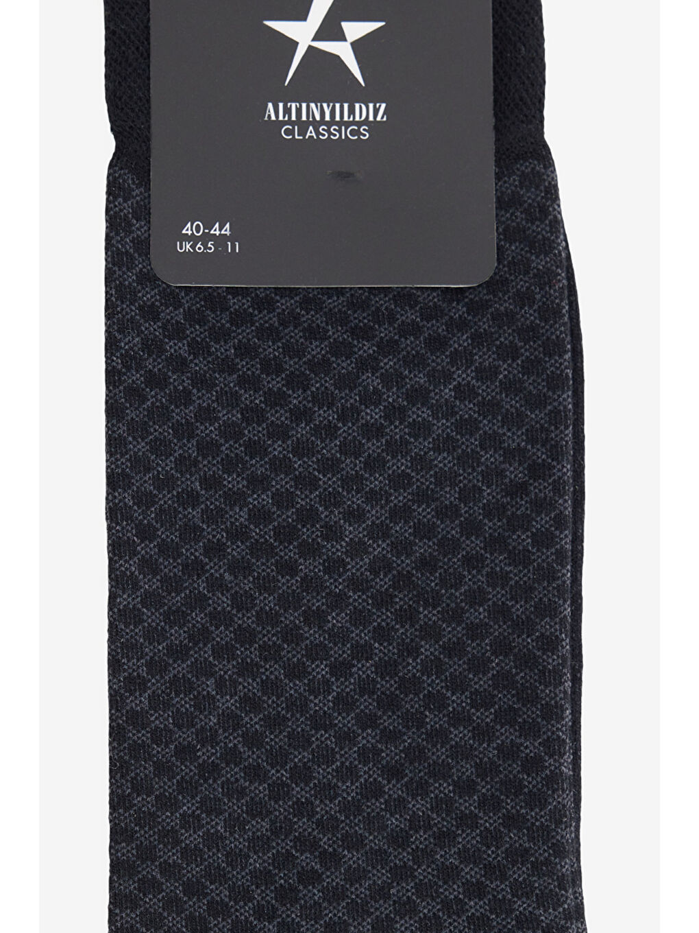 Erkek Siyah Desenli Tekli Çorap-1