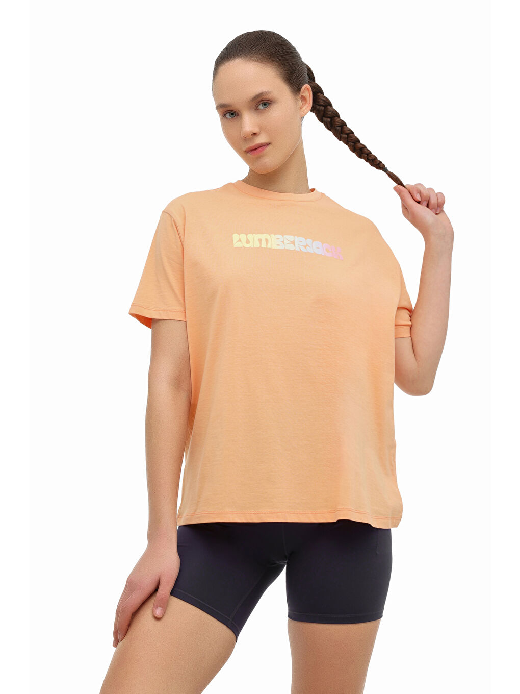 WL 11KEMY Turuncu Kadın Kısa Kol T-Shirt