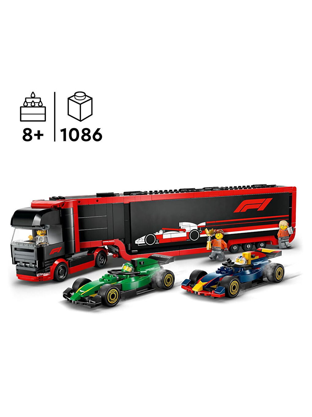 Lego City RB20 ve AMR24 F1 Arabalı F1 Kamyonu 60445 - 1