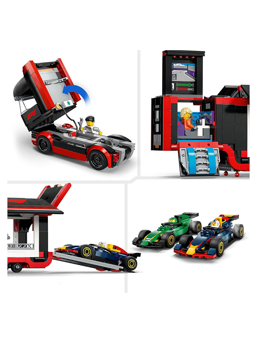 Lego City RB20 ve AMR24 F1 Arabalı F1 Kamyonu 60445 - 2