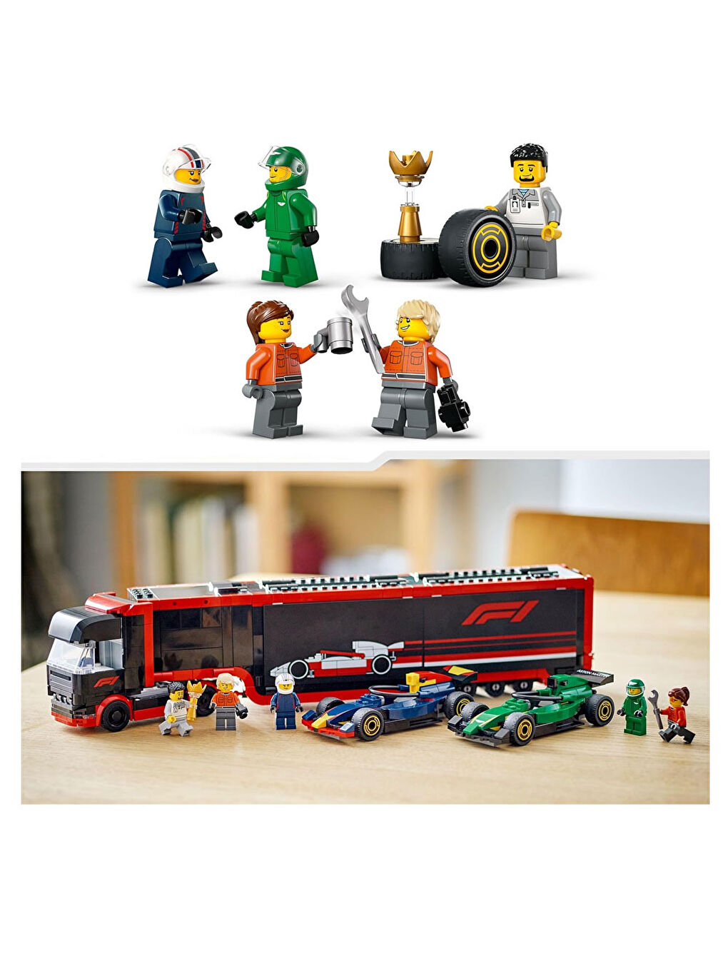 Lego City RB20 ve AMR24 F1 Arabalı F1 Kamyonu 60445 - 5