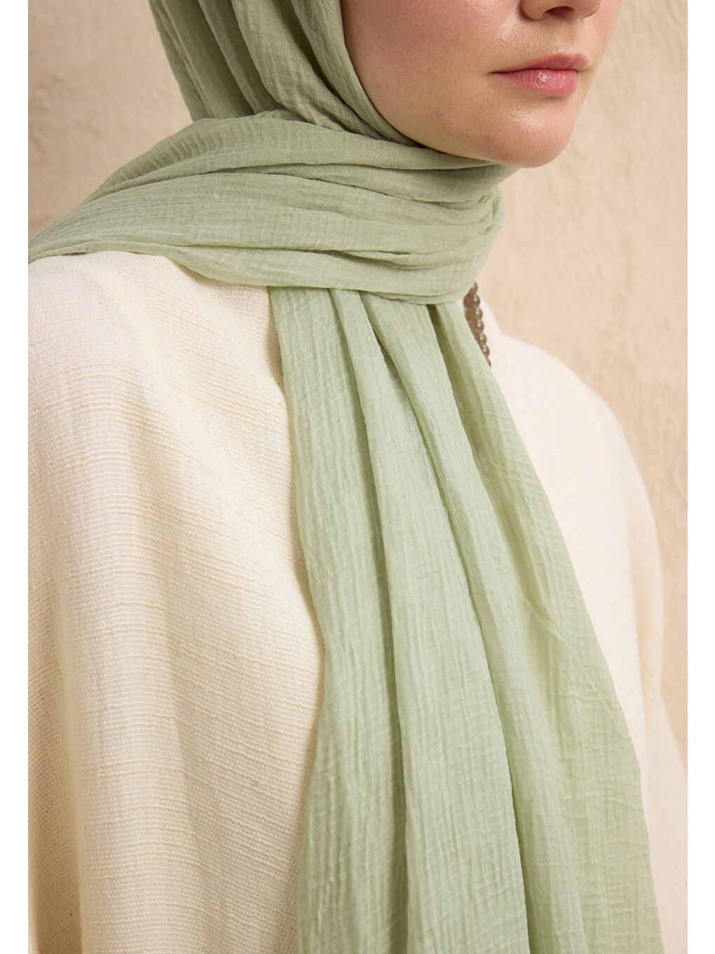 Yeşil Modal Damalı Şal Mint-2