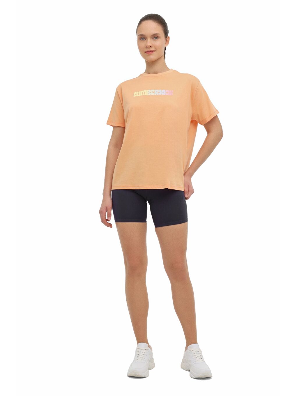 WL 11KEMY Turuncu Kadın Kısa Kol T-Shirt-2