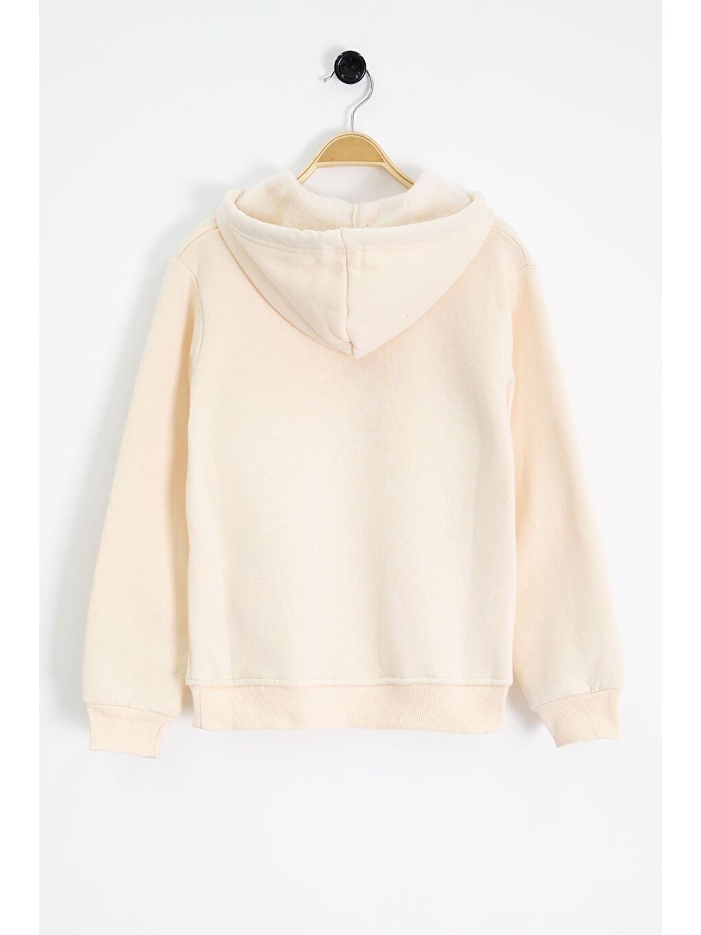 Ekru Krem Keep Ready Polarlı Erkek Çocuk Kapüşonlu Sweatshirt 22718-2