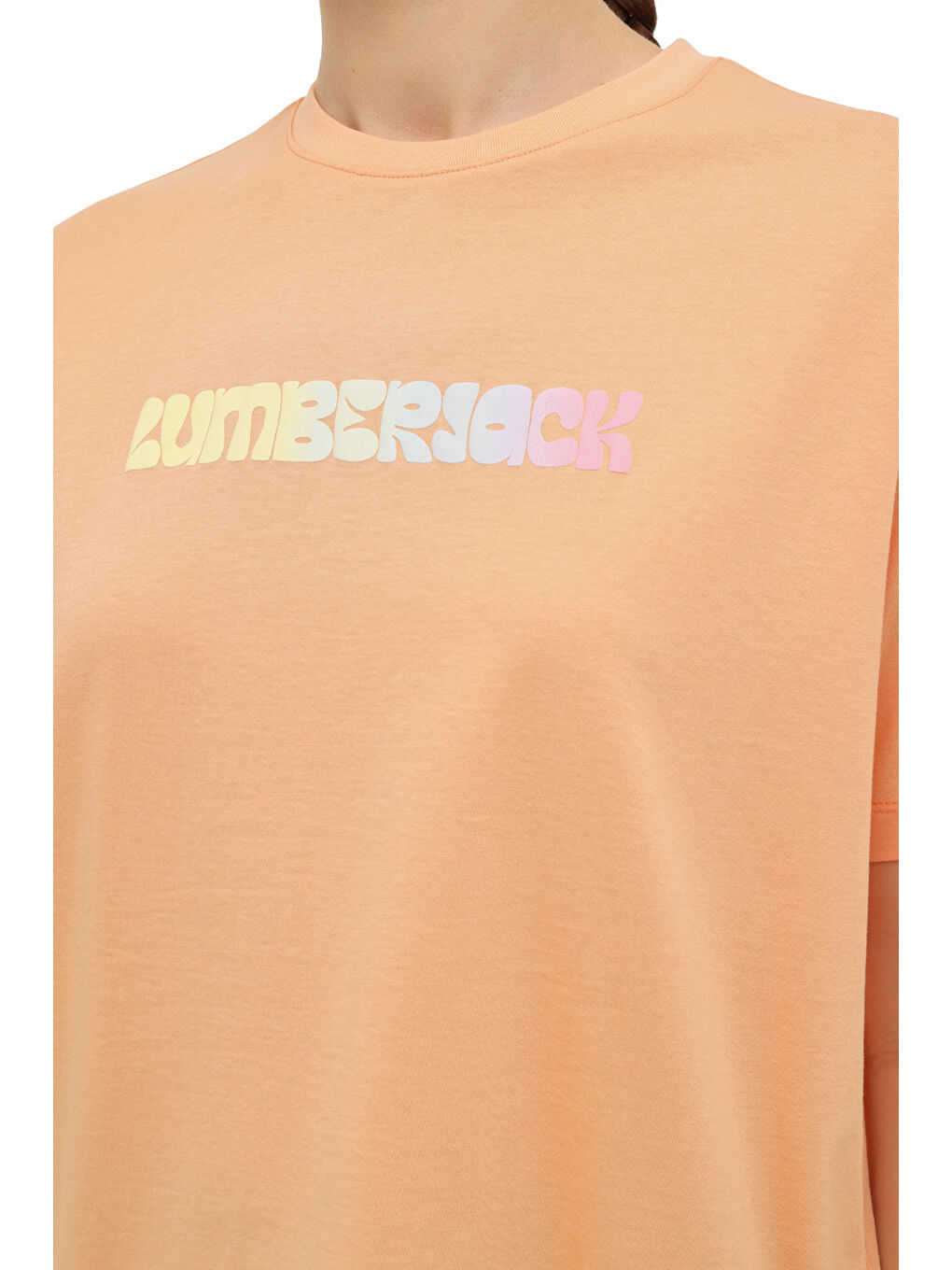 WL 11KEMY Turuncu Kadın Kısa Kol T-Shirt-3