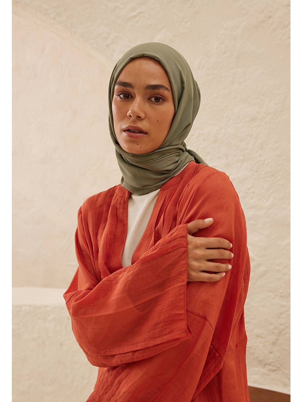 Rami Viskon Şal Küf Yeşili-1