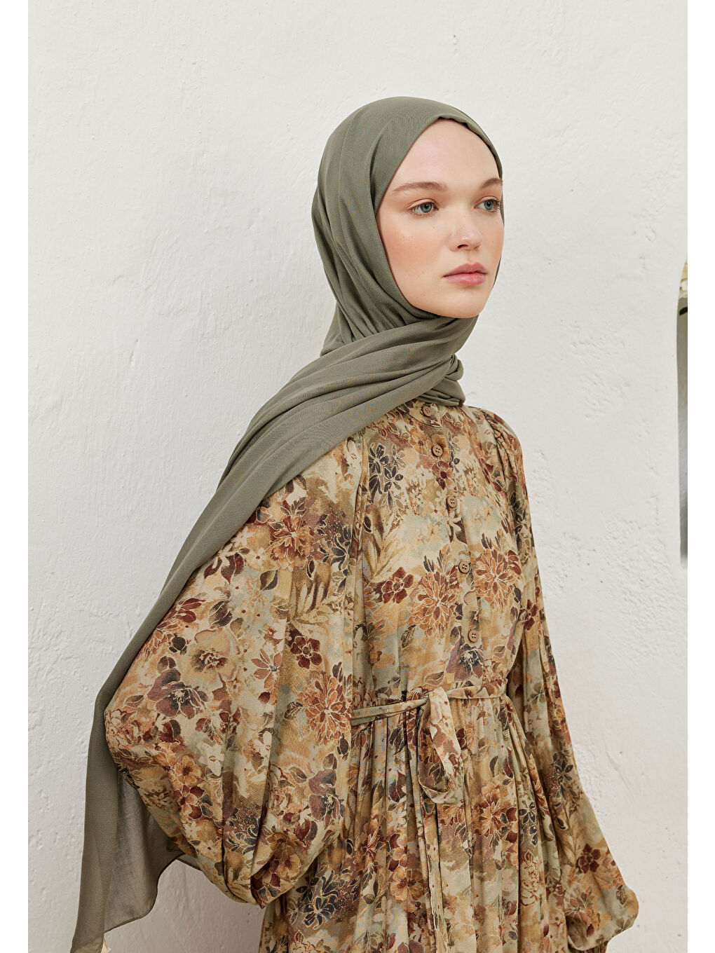 Rami Viskon Şal Küf Yeşili-4