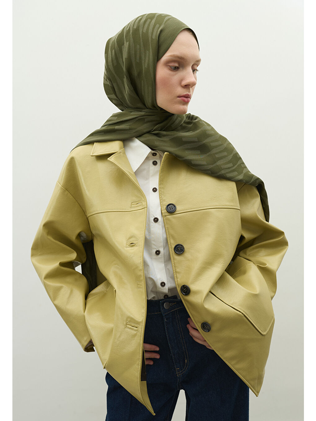 Haki NARA PAMUK FLOŞ JAKARLI ŞAL ASKERİ HAKİ-1