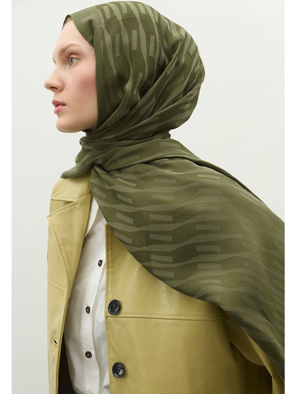 Haki NARA PAMUK FLOŞ JAKARLI ŞAL ASKERİ HAKİ-2