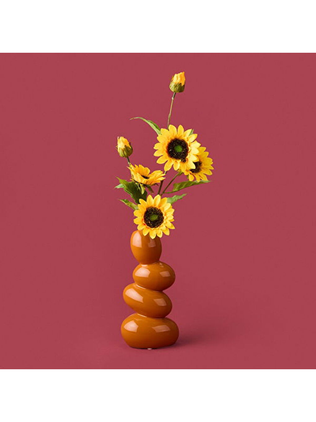 Deco Earthy Hues Vazo - Turuncu - 24 cm-3