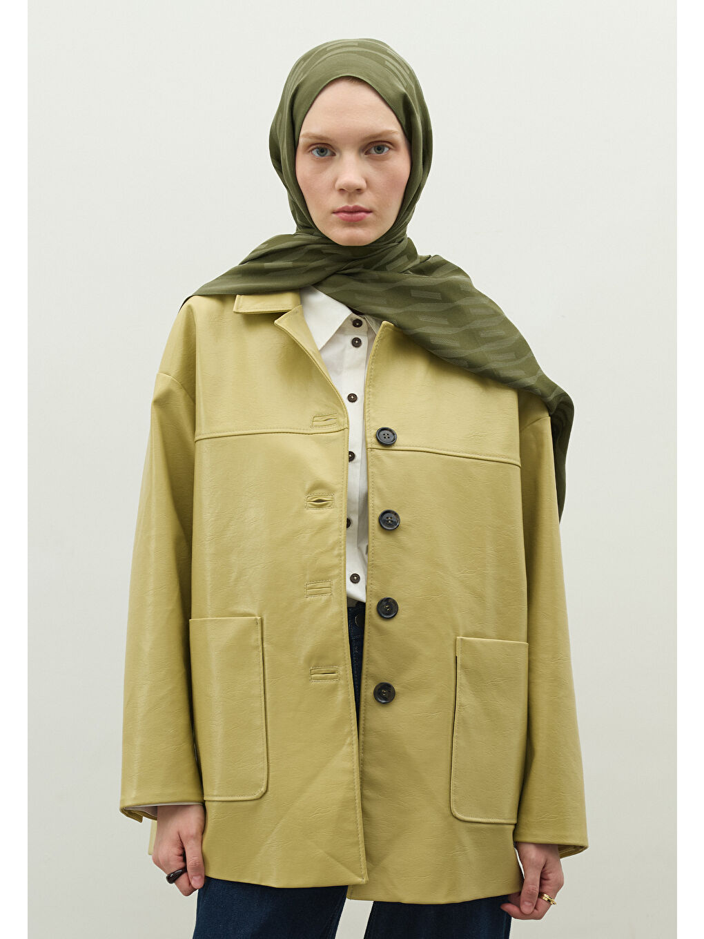 Haki NARA PAMUK FLOŞ JAKARLI ŞAL ASKERİ HAKİ-3