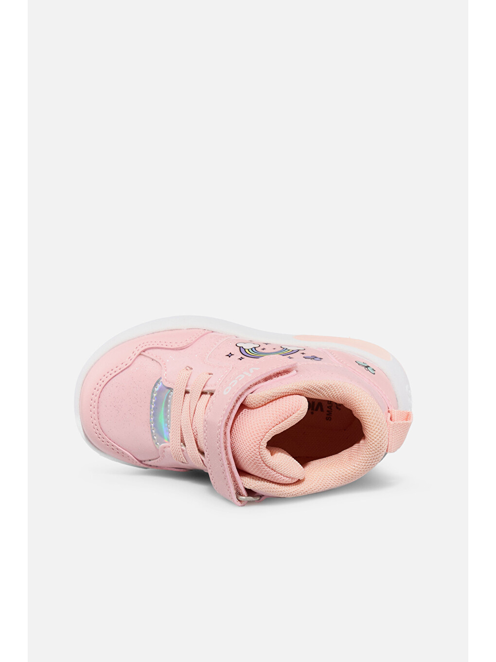 Pembe Şira Işıklı Kız Bebek Pudra Outdoor Bot-2
