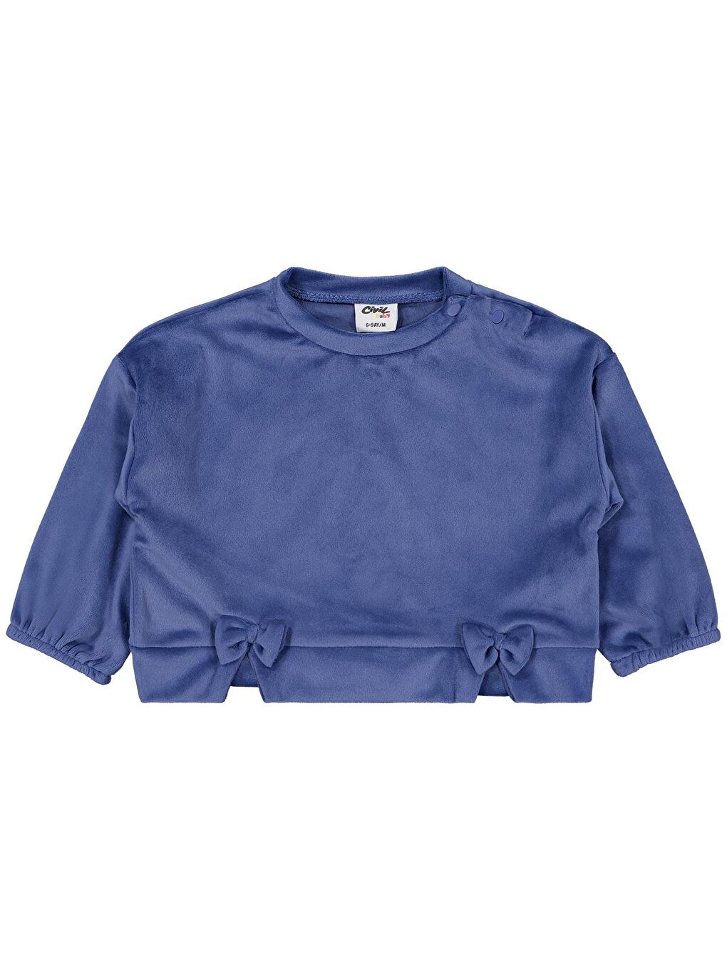 İndigo Baby Fiyonklu 6-18 Ay Sweatshirt - Mavi