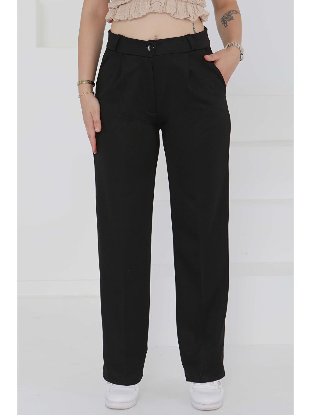 Cepli Palazzo Pantolon Siyah - 27487-1