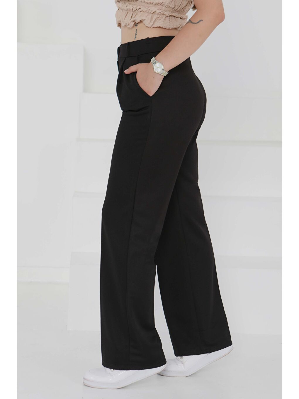 Cepli Palazzo Pantolon Siyah - 27487-2